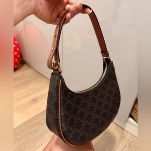 Celine Black and Brown Shoulder Bag